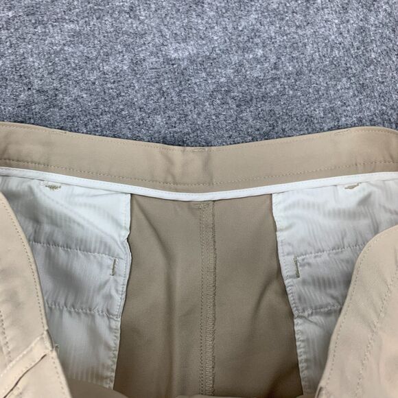 PGA Tour Shorts Mens 40 Stone Flat Front High Rise Moisture Wicking Golf Chino - Picture 5 of 12